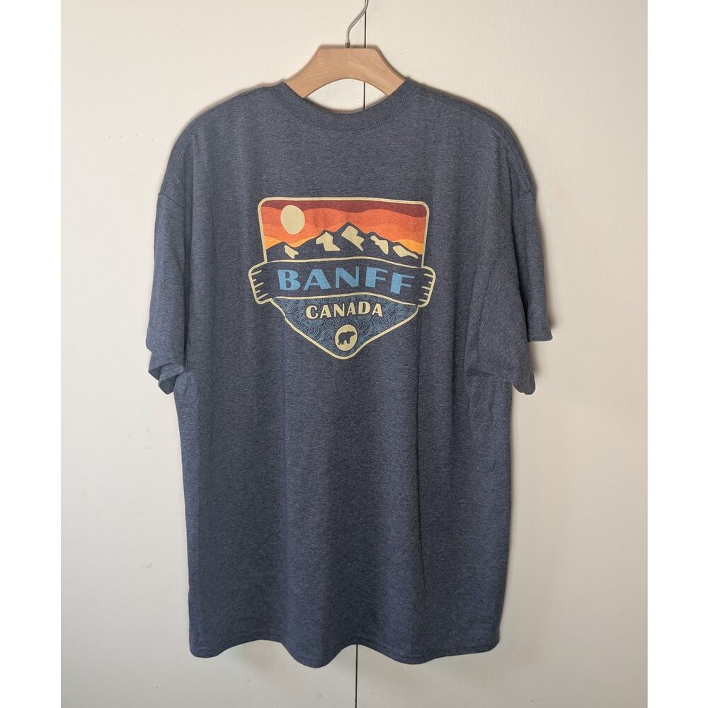 EMI Sportswear Mens BANFF Canada Heather Navy Tee XL